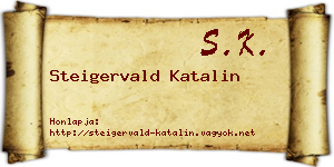 Steigervald Katalin névjegykártya